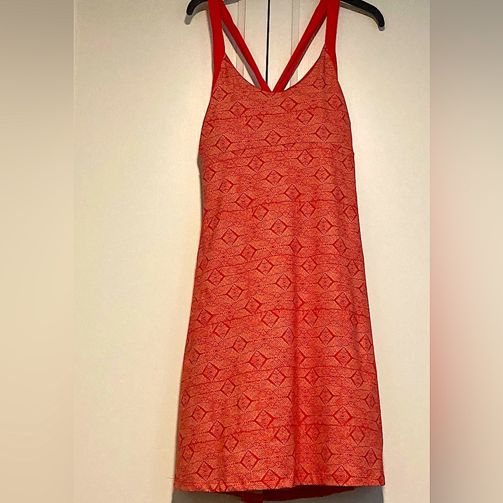 Patagonia Morning Glory orange halter dress size large